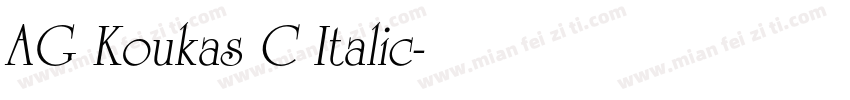 AG Koukas C Italic字体转换